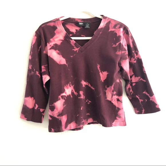 MOSSIMO V-Neck Pullover Sweater Bleach Dye Size L - Picture 1 of 4